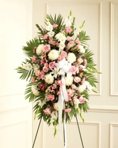 Pink & White Sympathy Standing